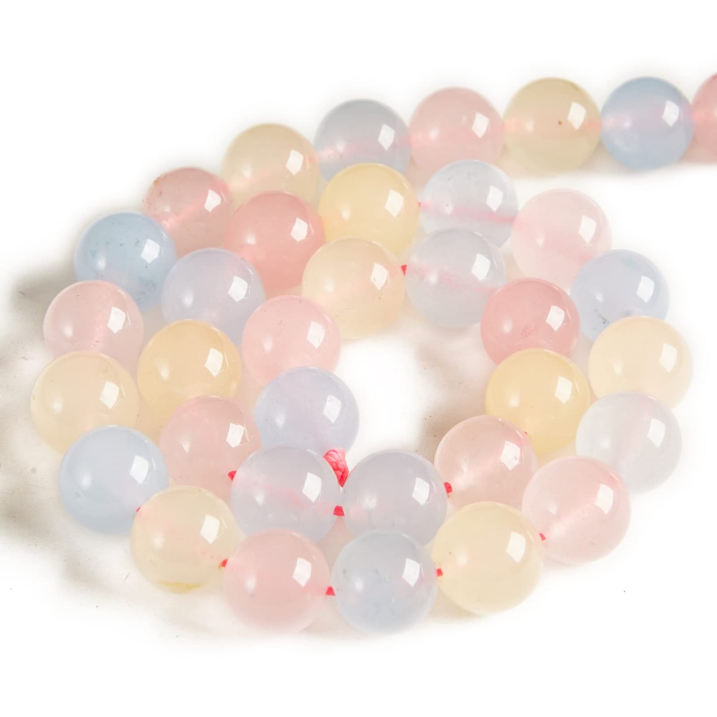 60pcs 6mm Morgan Chalcedony Beads Natural Gemstone Beads Round Loose Beads for Jewelry Making