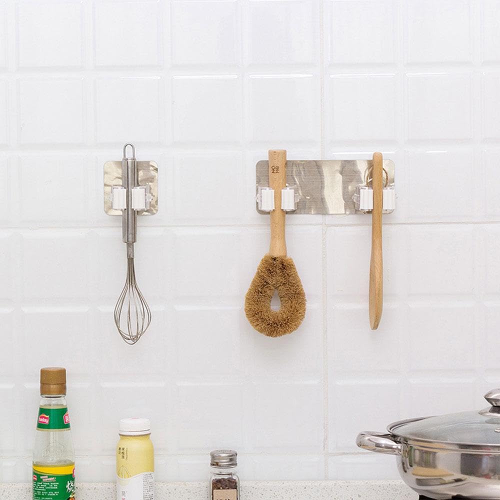3 Pcs Wall Mounted Mop Holder Self (3 Count)