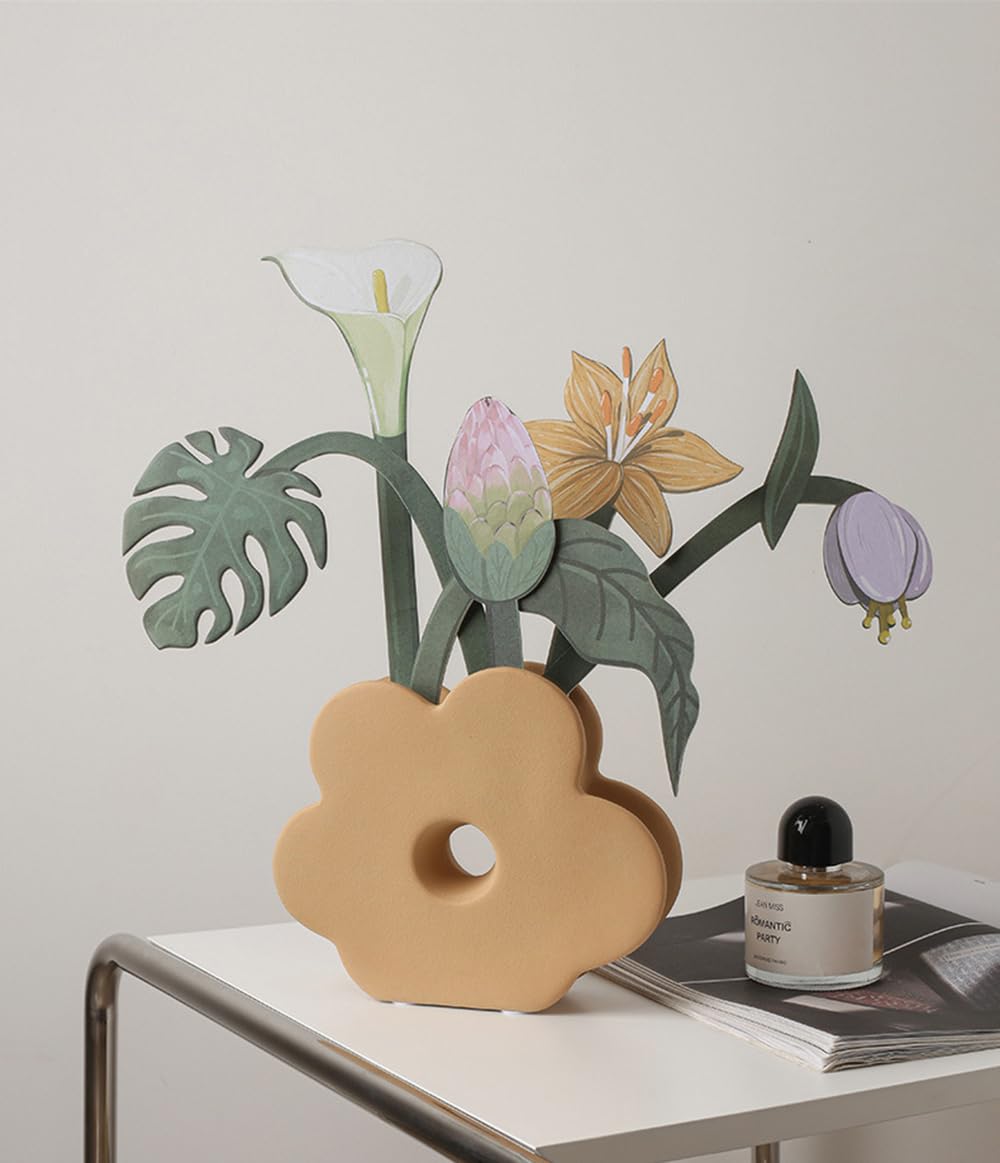 Paper Flower Card Diffuser, Hand-Painted Bouquet Fragrance Card Fragrance Paper Art Diffuser Home Decor for Table, Living Room, Bedroom