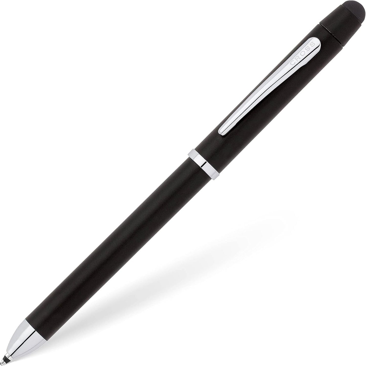 Cross Tech3 Satin Black Multi-function Pen - 0.5 MM Lead Size Pencil, Black Ink Refill, and Red Ink Refill in One Pen.