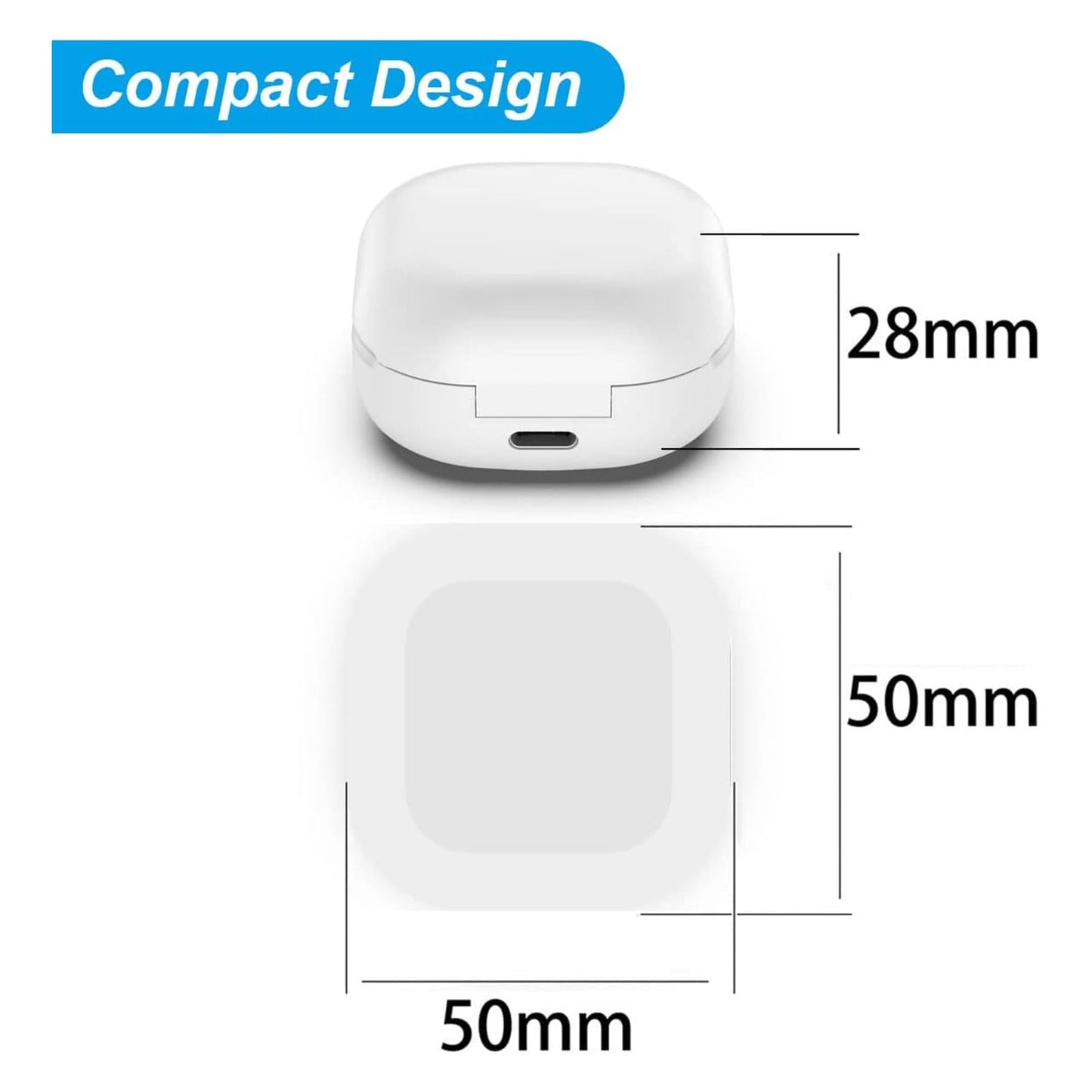 Wired Charging Case for Buds Live R180, Replacement Charger Dock Station Compatible with Buds Live R180 Bluetooth Earbuds, 600mAh Battery, NO Earbuds, White