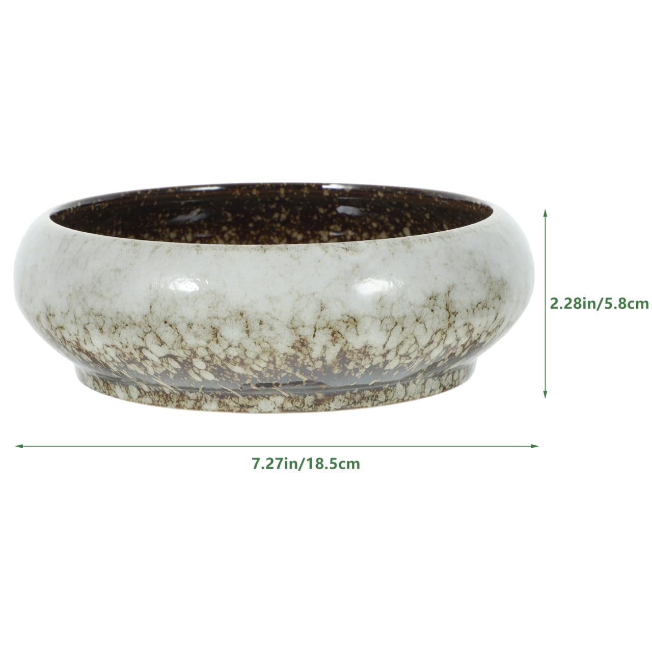 Mipcase Ceramic Water Lily Pot Plant Pot Drainage Clay Bowls for Succulent Plants Random Color