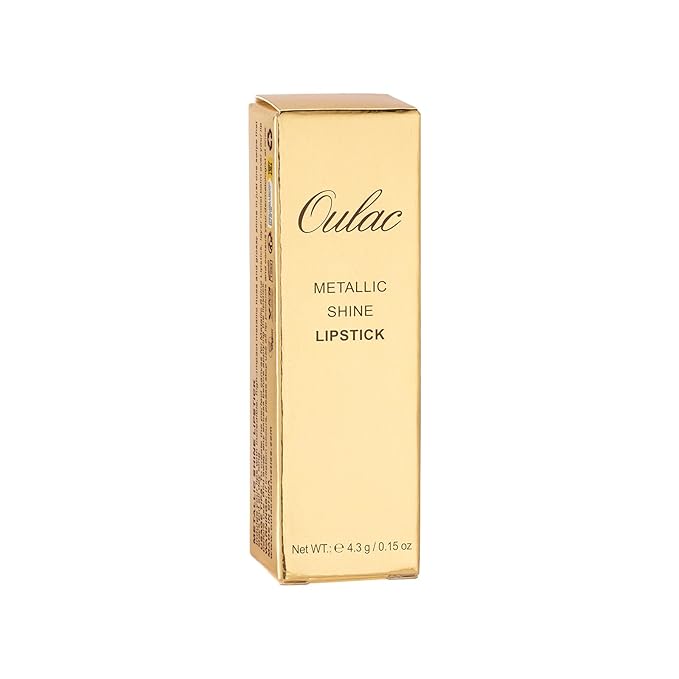 Oulac Matte Plummy Red Lipstick with Glow Metallic Finish - Vegan Lipstick for Women, Creamy Texture, Hydrating Clean Beauty Formula, High-End Magnetic Hook Design, GM13 Daring