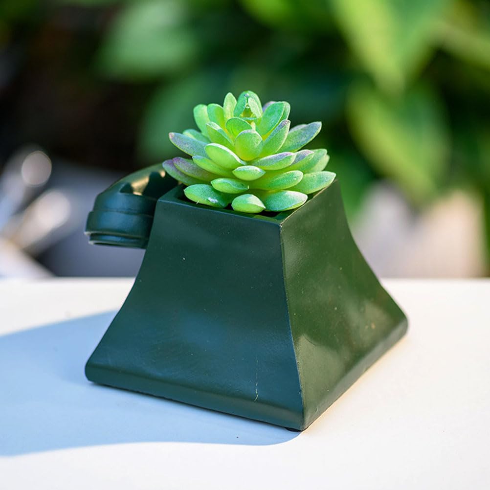 Yardwe Telephone Flower Pot Succulent Flower Pot Planter Resin Plant Pot Retro for Home Office Plants, Green
