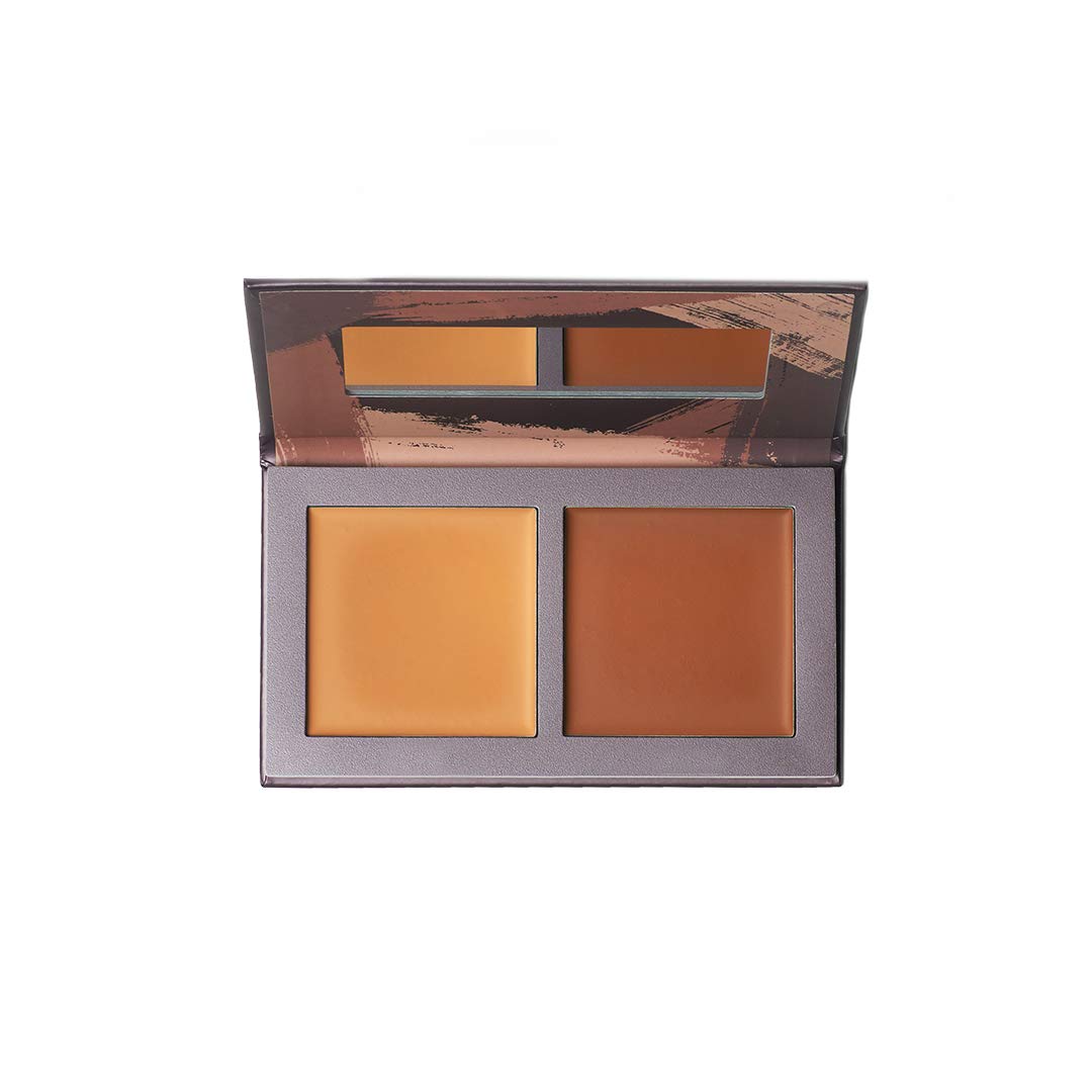 Jecca Blac Sculpt and Soften Contour Palette, Creamy Formula with Natural Finish, Medium Coverage, Gender Neutral and LGBTIQA+ Inclusive Make Up, Dark, 12g