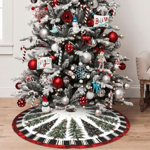 Trees Christmas Tree Skirt 36 Inch Xmas Tree Mat Party Decor Supplies for Holiday Home Decorations