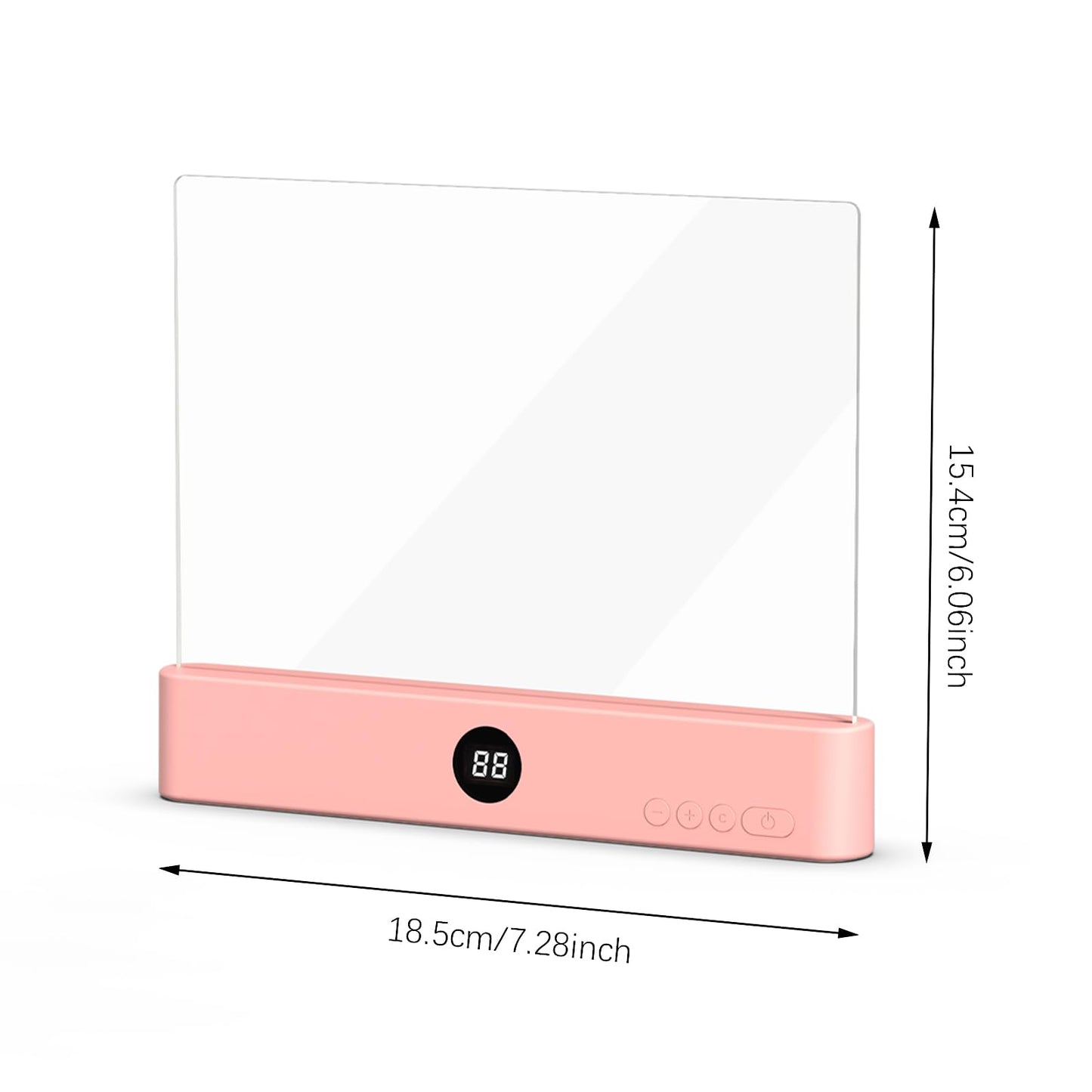 Choudao Tech LED Book Light and Night Light 2 in 1, 3 Color Temperatures & Stepless Dimming, USB Rechargeable Reading Light with Timer for Night Reading (Pink)