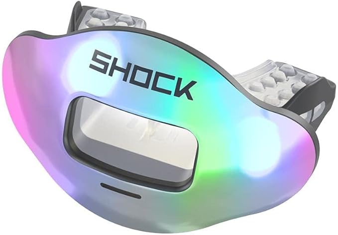 Shock Doctor Lip Guard, Adult and Youth Mouth Guard Football with Strap, Breathable Wide Opening Football Mouthpiece for Youth and Adults OSFA, Shock Doctor Mouth Guards, Max Airflow