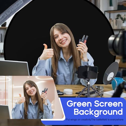 Portable Black White Screen Chair, 57 in Screen Backdrop with Stand 2-in-1Double Sided Foldable Blackwhite Background, for Video Chats and Meetings, Photography, Photo Zoom, Streaming Games - color: Black/White