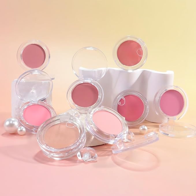 Matte Powder Blush for Cheeks – Long Lasting Natural Face Blusher Makeup, Lightweight Blendable Cheek Color for Women, Vegan & Cruelty-Free – #06 Nude Beige Pink