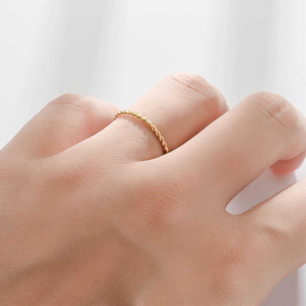 FAICAEIRI Pure Copper Tensor Rings, Twisted Solid Copper Twist Ring Jewelry for Men and Women (10)