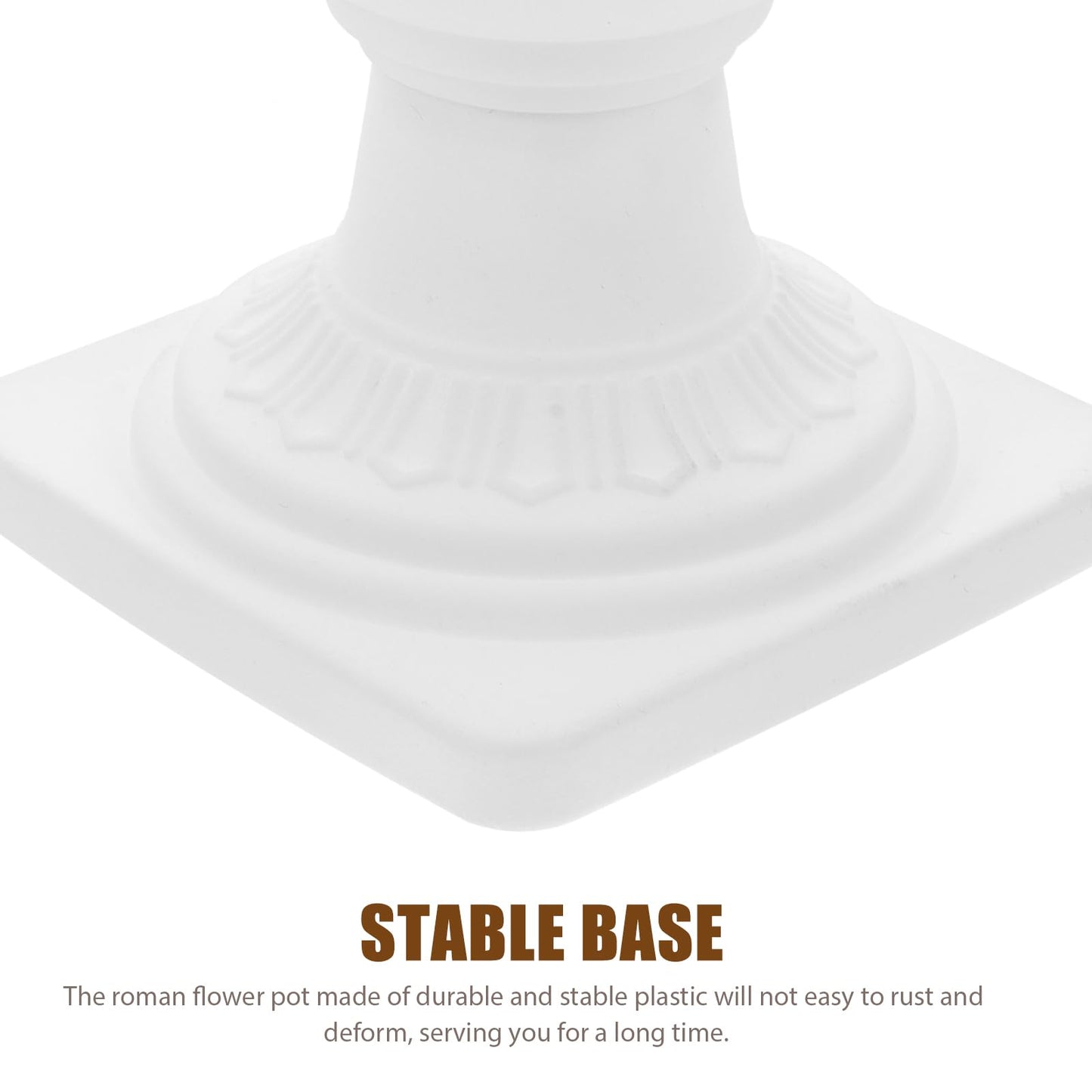 Abaodam 2pcs Urn Planter Flowerpot Flower Stand for Wedding Flower Pots Indoor Front Door Decorations Pots for Plants Tall Planter Outdoor Vase White, 6.7X5.5X5.5in