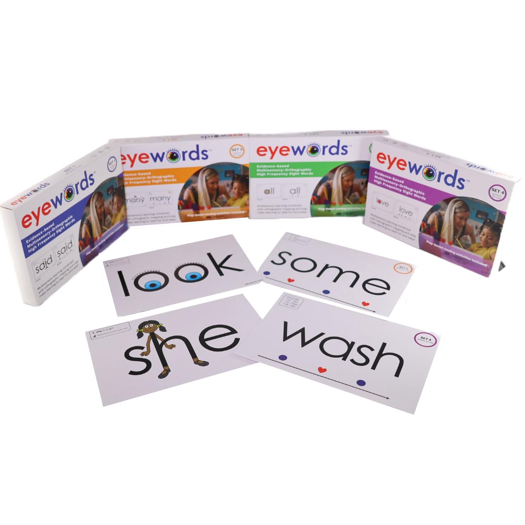 Multisensory-Orthographic High Frequency Teaching Cards Bundle, Sets 1-4, Words 1-200