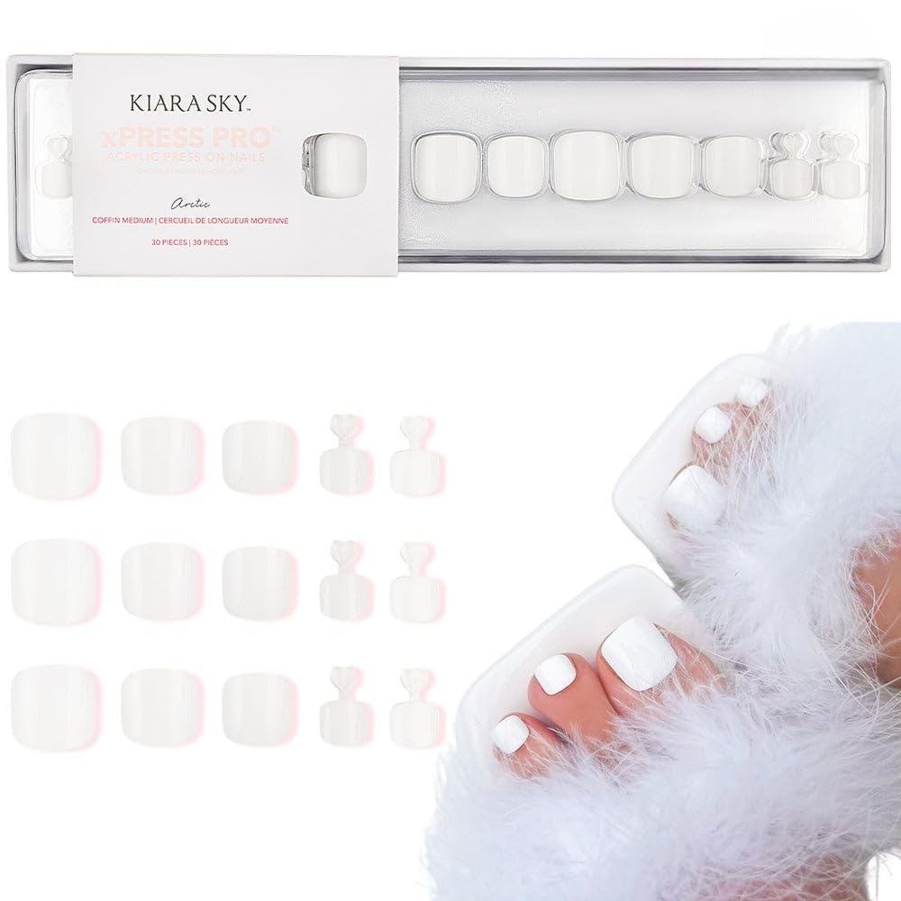 KIARA SKY 100% Acrylic Press On Nails - Chrome Press On Nails | Long-Lasting, Easy Application, Salon-Quality Instant Manicure for Nail Art DIY | 15 sizes - 30 piece Kit
