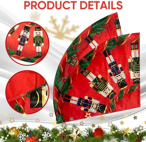 36 Inch Christmas Tree Skirt, Marching Nutcrackers Theme