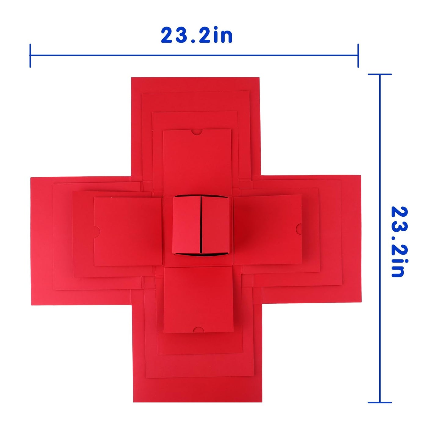 Making gift-giving even more memorable: Creative Explosion gift box, Surprise gift box explosion, Surprise box, Gift wrap box. 5-Layer DIY gifts, a Fun & Thoughtful & Meaningful gift for kids, man, women. (Red)