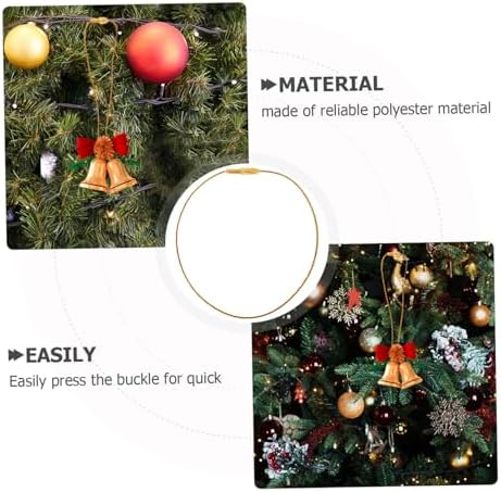 Cabilock 200pcs Christmas Ball Hangers Easy Snap Locking Hanger Ropes for Ornaments Decorations and Crafting for Holiday Decor and Tree Displays