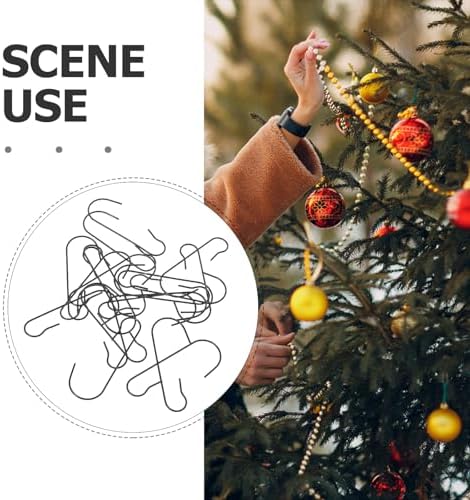 TOYANDONA 200pcs Christmas Ornament Hooks: Christmas Tree Decoration Hangers for Holiday Outdoor String Lights Garden Lanterns Ornaments