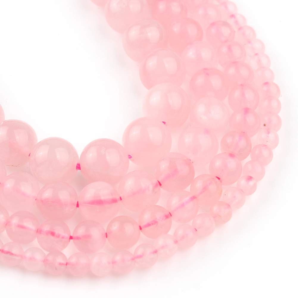 Love Beads Natural Madagascar Rose Quartz Loose Beads for Jewelry Making 8mm 15inches Beads