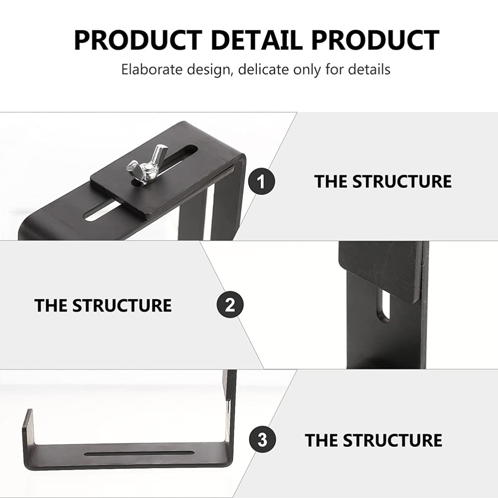 JINZBO Corner Bracket,Shelving Brackets, 4PCS Hanging Plant Bracket Universal Planter Box Bracket Railing Flower Pot Bracket Window Box Bracket