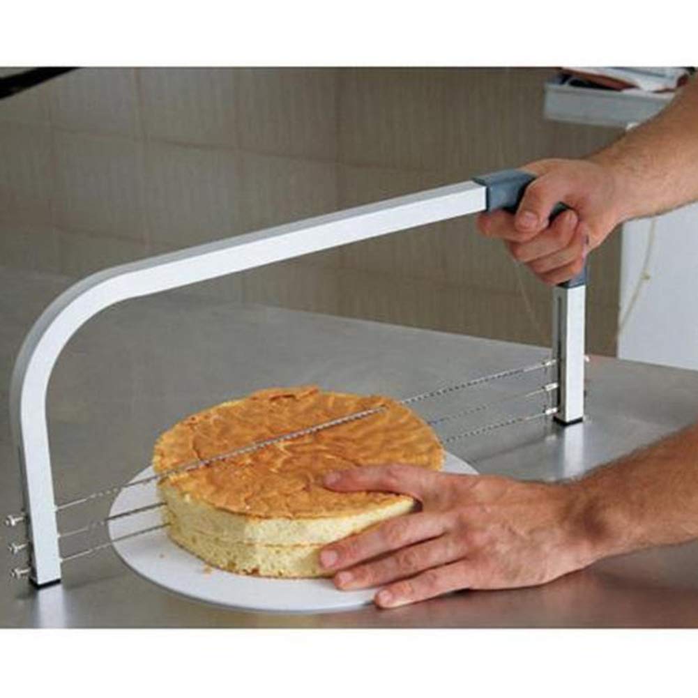 Vornetil Cake Leveler,3 Blades Adjustable Layer Cakes Cutter Stainless Steel,Bread Cutter Toast Cutting Saw Baking Tools Accessories,Baking and Pastry Tools,Slicer Leveler for Cake Making