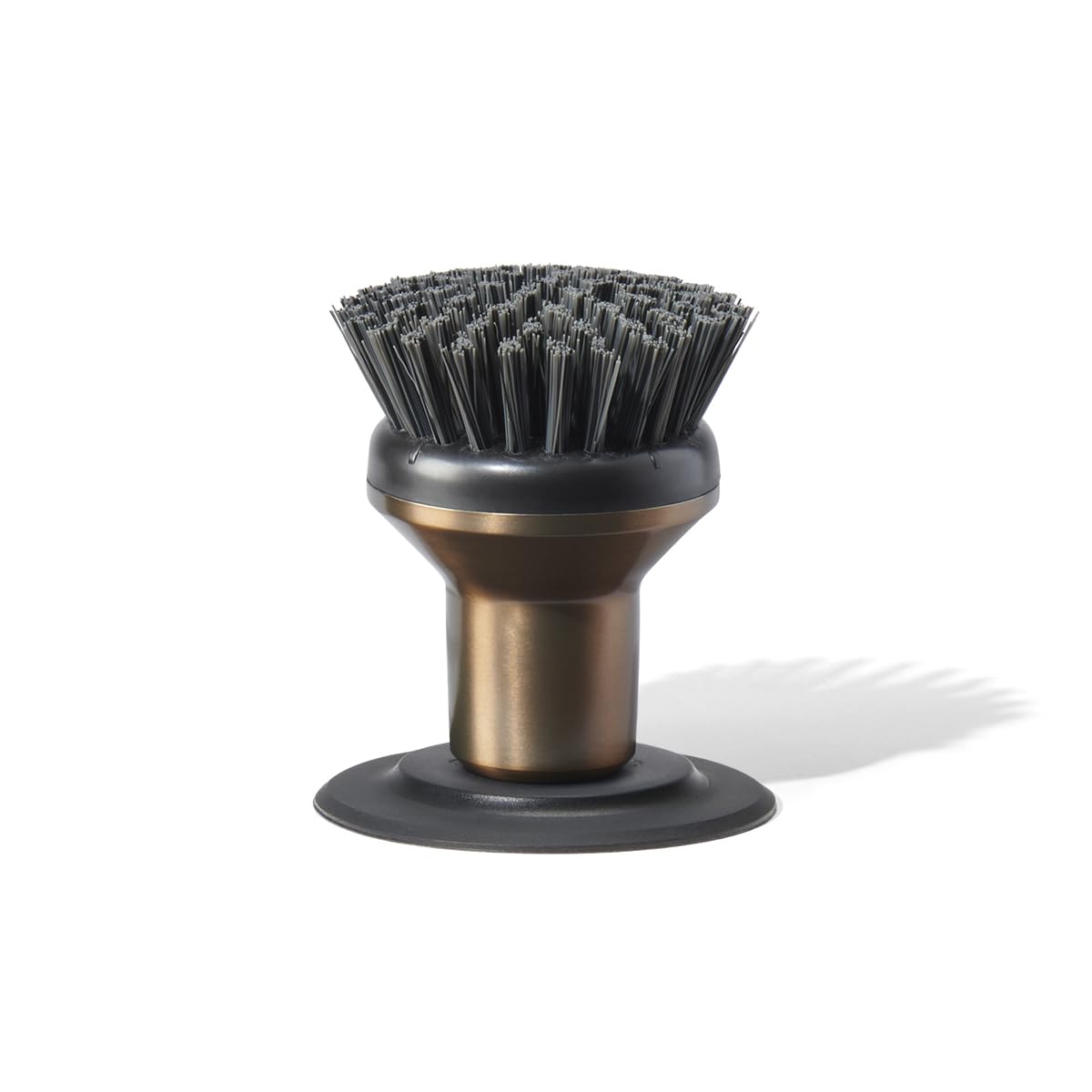Curio Home Goods Ionic Palm Brush, Magnetized to Stand Upright, Stainless Steel with Replaceable Head, Bronze