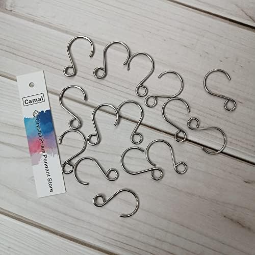 100pcs 25mm Chrome Metal Hook Hanger For Crystal Prisms Chandelier Wedding Party Christmas Tree Ornament