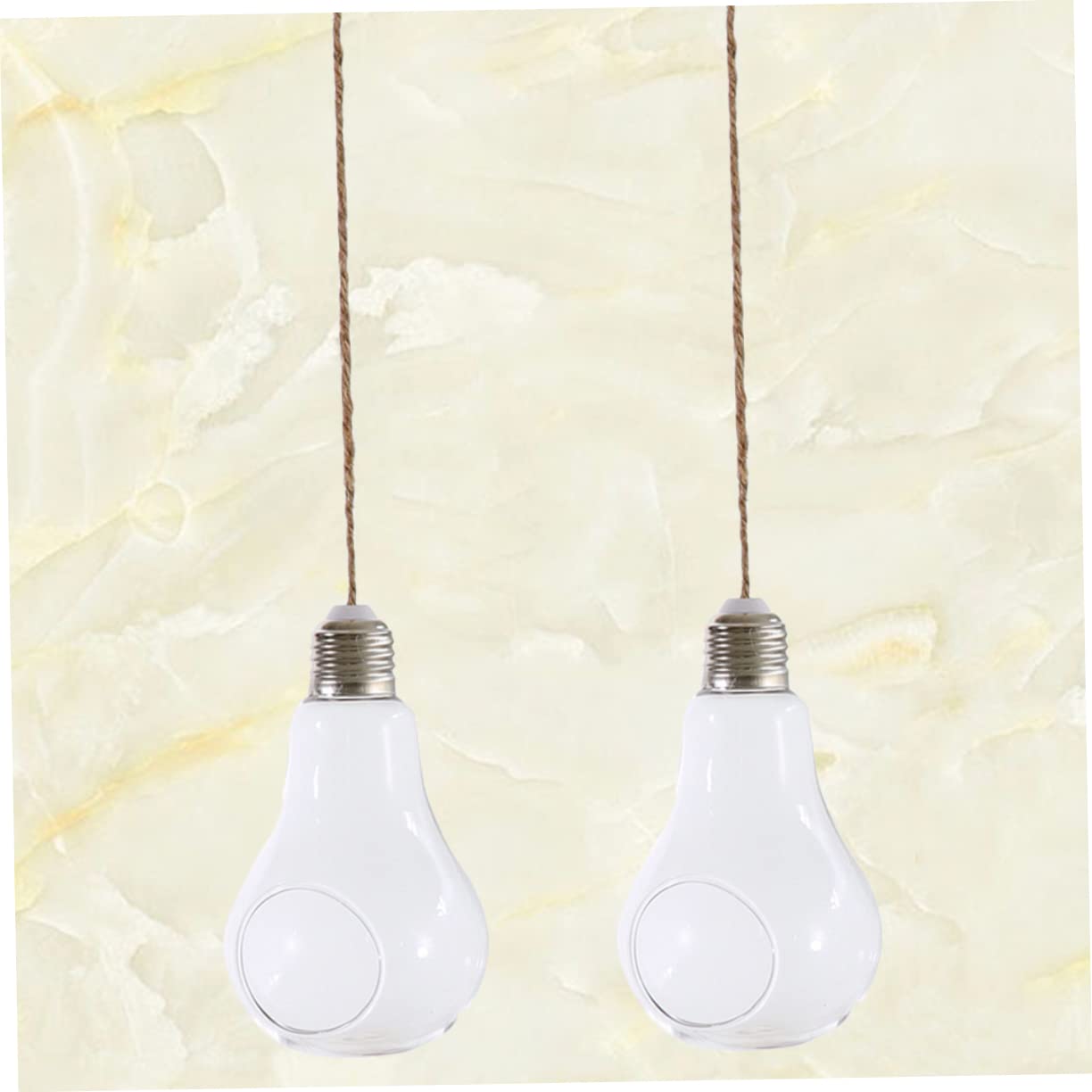 HANABASS 2pcs Light Bulb Hydroponic Vase Creative Hanging Terrarium Flower Container for Home Office Decor Stylish Glass Plant Organizer for Indoor Decoration