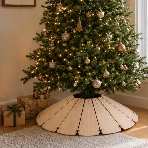 Tree Nest Christmas Tree Collar 32" D Round Christmas Tree Skirt Base Cover