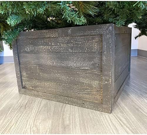 BARNWOODUSA Christmas Tree Collar or Box Made of Reclaimed Wood Rustic Skir