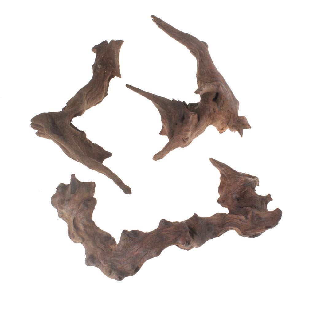 EmoursTM Aquarium Sinkable Driftwood Fish Tank Decoration (S/M-3 Pack)