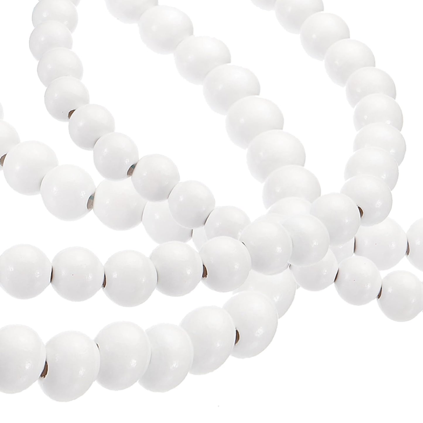 PATIKIL 30mm White Wooden Round Beads, 25 Pack Loose Beads for DIY Craft Jewelry Making Home Decoration