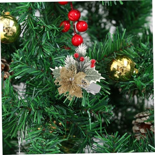 100pcs Christmas Flower Decoration Clips Versatile Alligator Clamps for Wreaths Tree Ornaments Crafts Lightweight Clips for DIY Holiday Decor