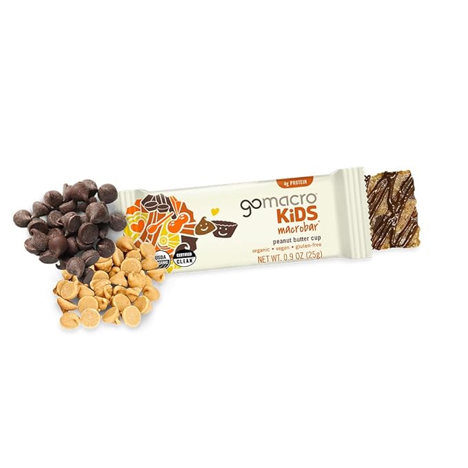 GoMacro Kids MacroBar Organic Vegan Snack Bars - Peanut Butter Cup (0.90 Ounce Bars, 7 Count)