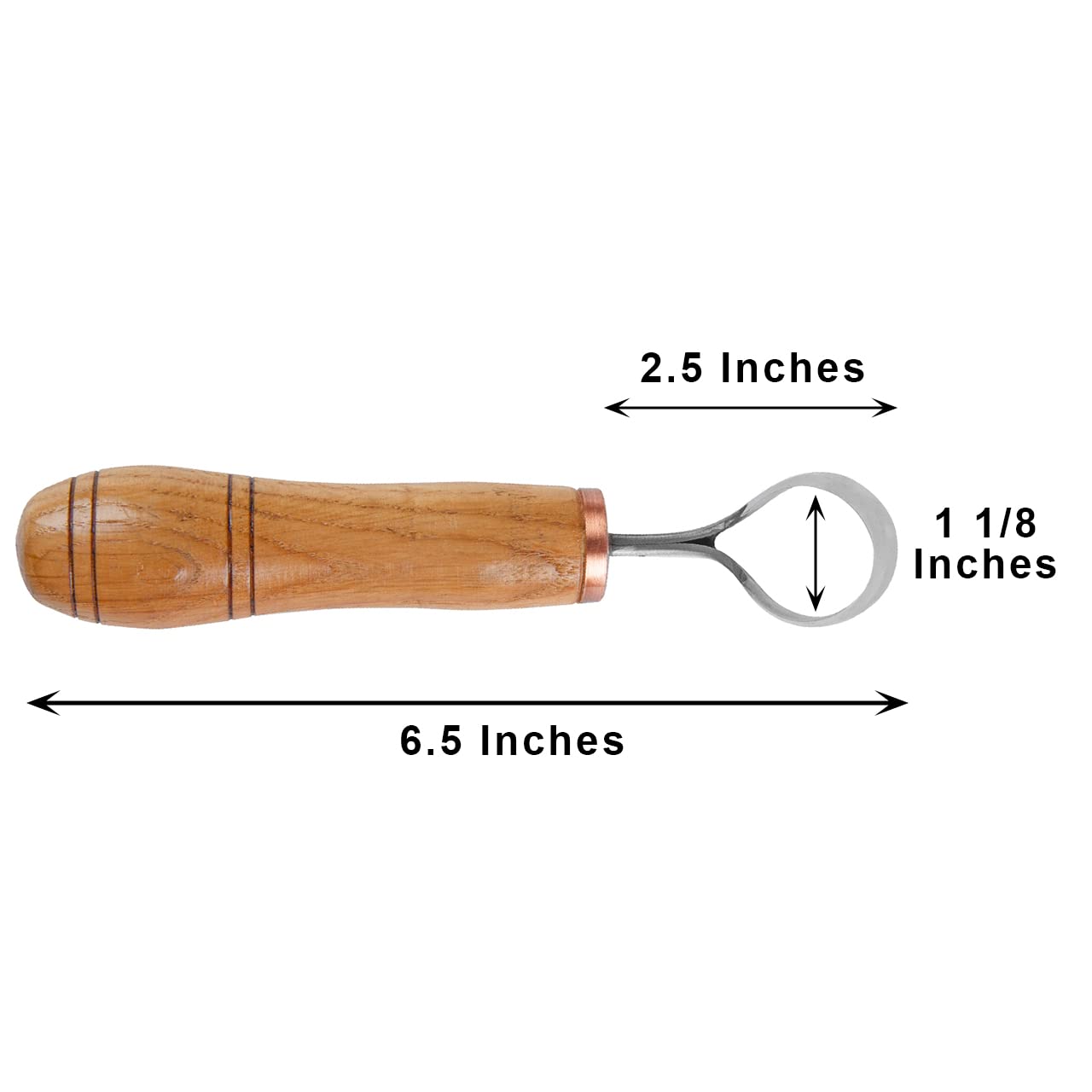 Wood Carving Scorp Knife. Round Carving Tool for Spoons, Bowls and Cups. Wood Carvers Rounded Hook Knife Spoon carving knife. (ANGLED)