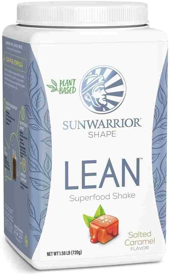 Vegan Protein Superfood Shake Meal Replacement Organic Protein Supplement | Gluten Free Non-GMO Dairy Free Sugar Free Low Carb Plant Based Protein | Caramel 20 Servings | Shape Lean by Sunwarrior