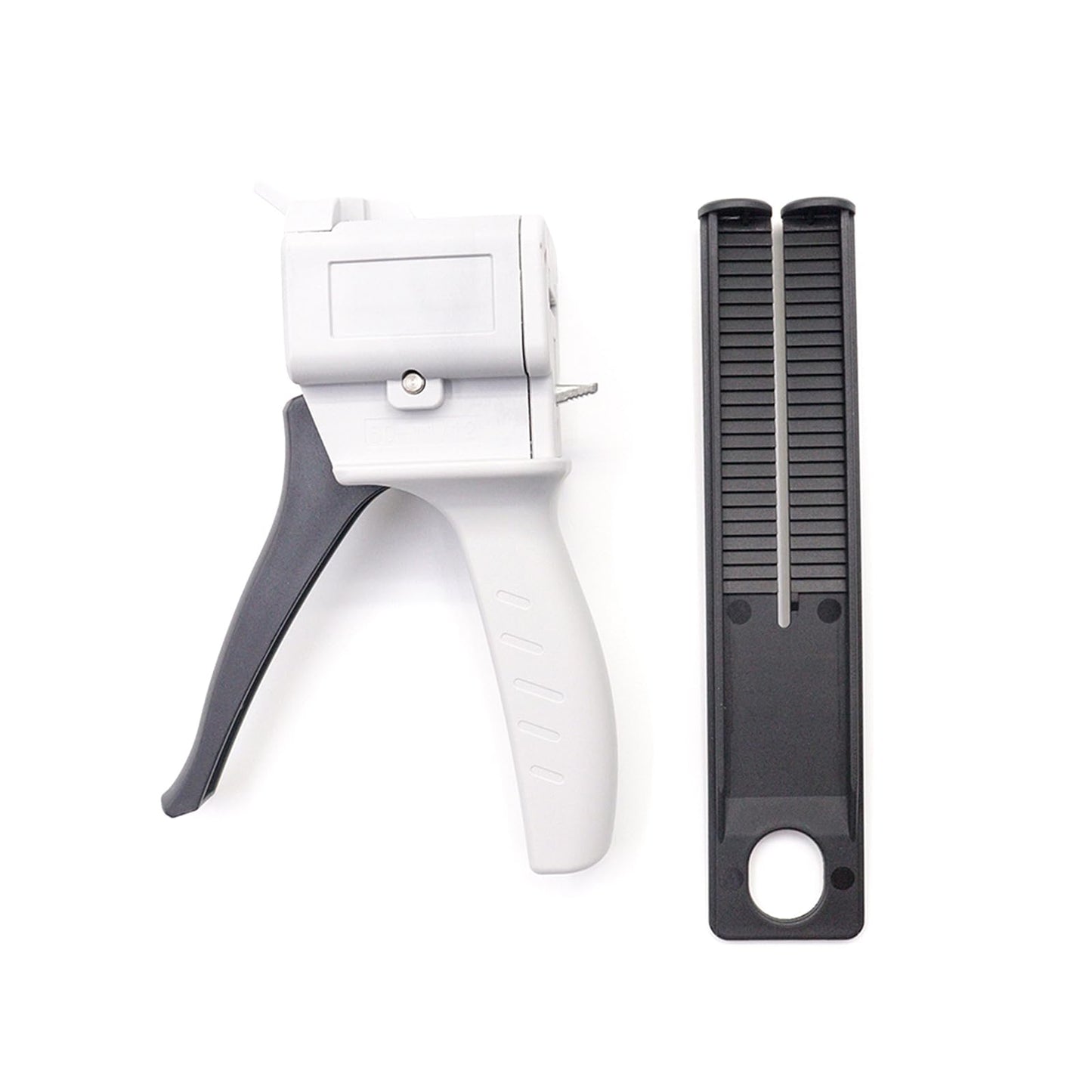 Dispensing gun 50ml two-component glue gun 1:1/2:1 epoxy glue gun epoxy gun, suitable for 1:1double cartridges, with 8pcs mixing nozzle (2:1 Dispensing gun)