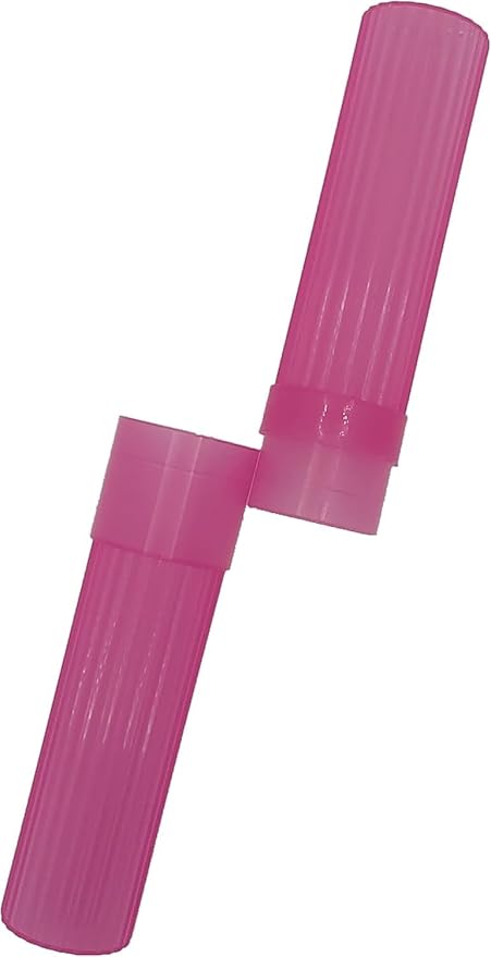 Pink Toothbrush Covers & Soap Box Set - Matching Colors - Tooth Brush Cover Cap, Soap Dish Travel, Soap Dish Holder Travel - Plastic Portable Set with Cover