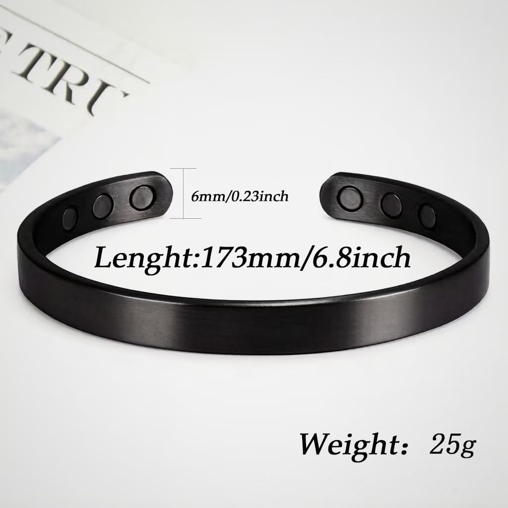 TiFluFlue Kalm Bracelet Ring Set for Women (Black)