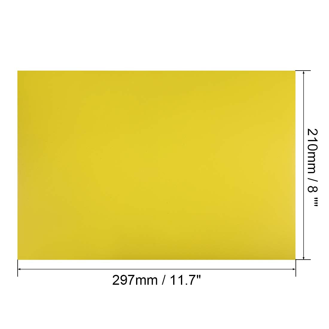 uxcell 5 Pcs Dry Erase Magnetic Strip 11.7" x 8" Magnetical Sheet Labels Stickers Writable Yellow for Whiteboards Refrigerator and Crafts