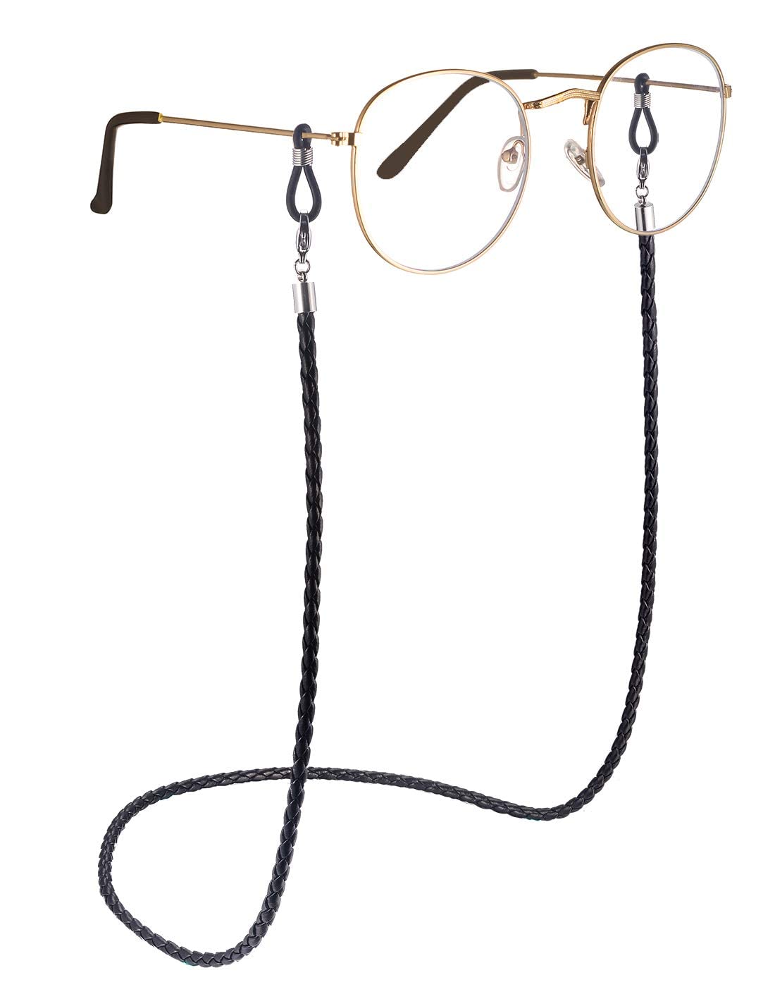 AllenCOCO Glasses Strap, Black eyeglass chain, eye glasses holders around neck, Sunglasses Eyewear Strap for men women