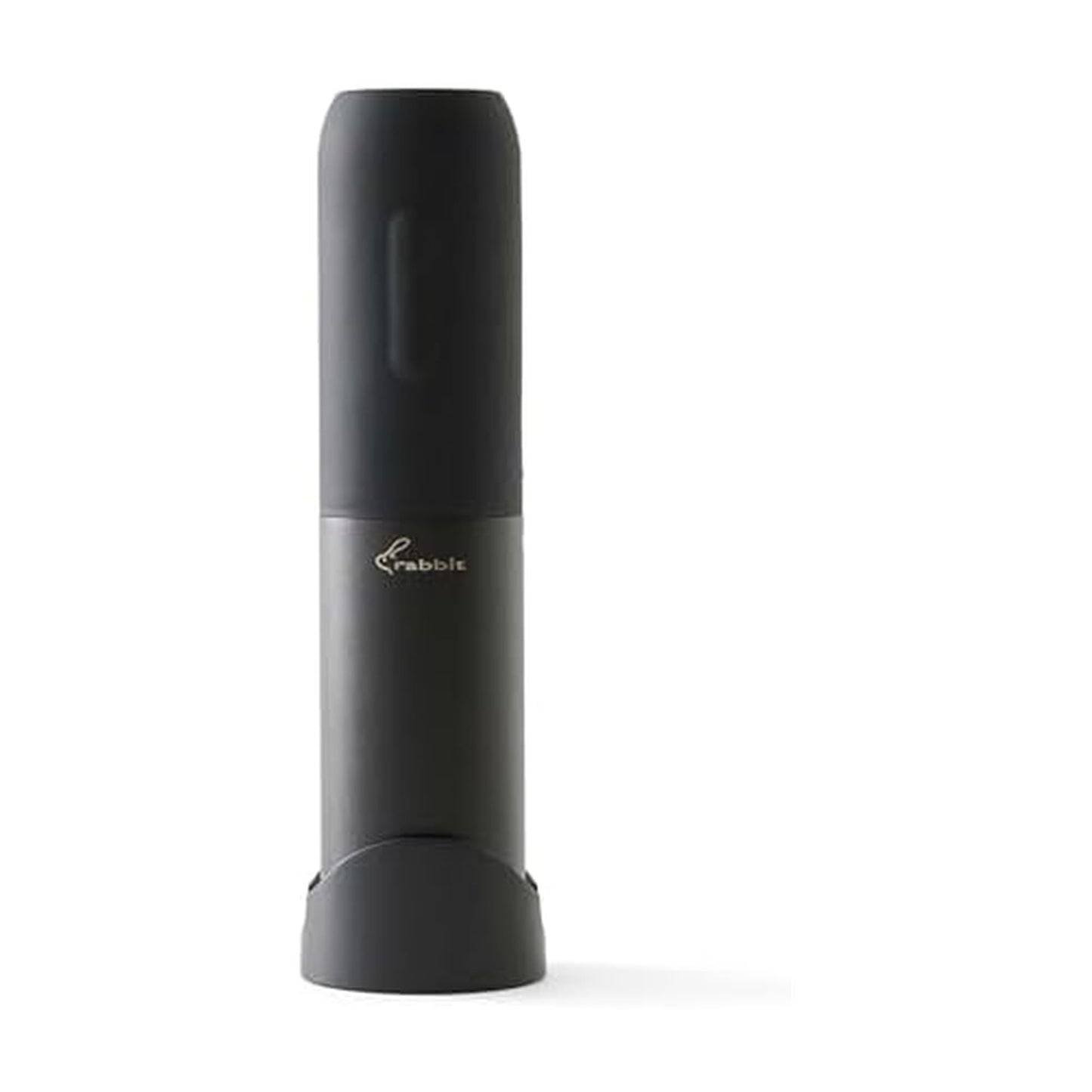 Rabbit Electric Corkscrew Wine Opener - Push Button Automatic Bottle Opener, Compact Design, Opens Bottles Quietly, Stores Vertically or Horizontally, Black