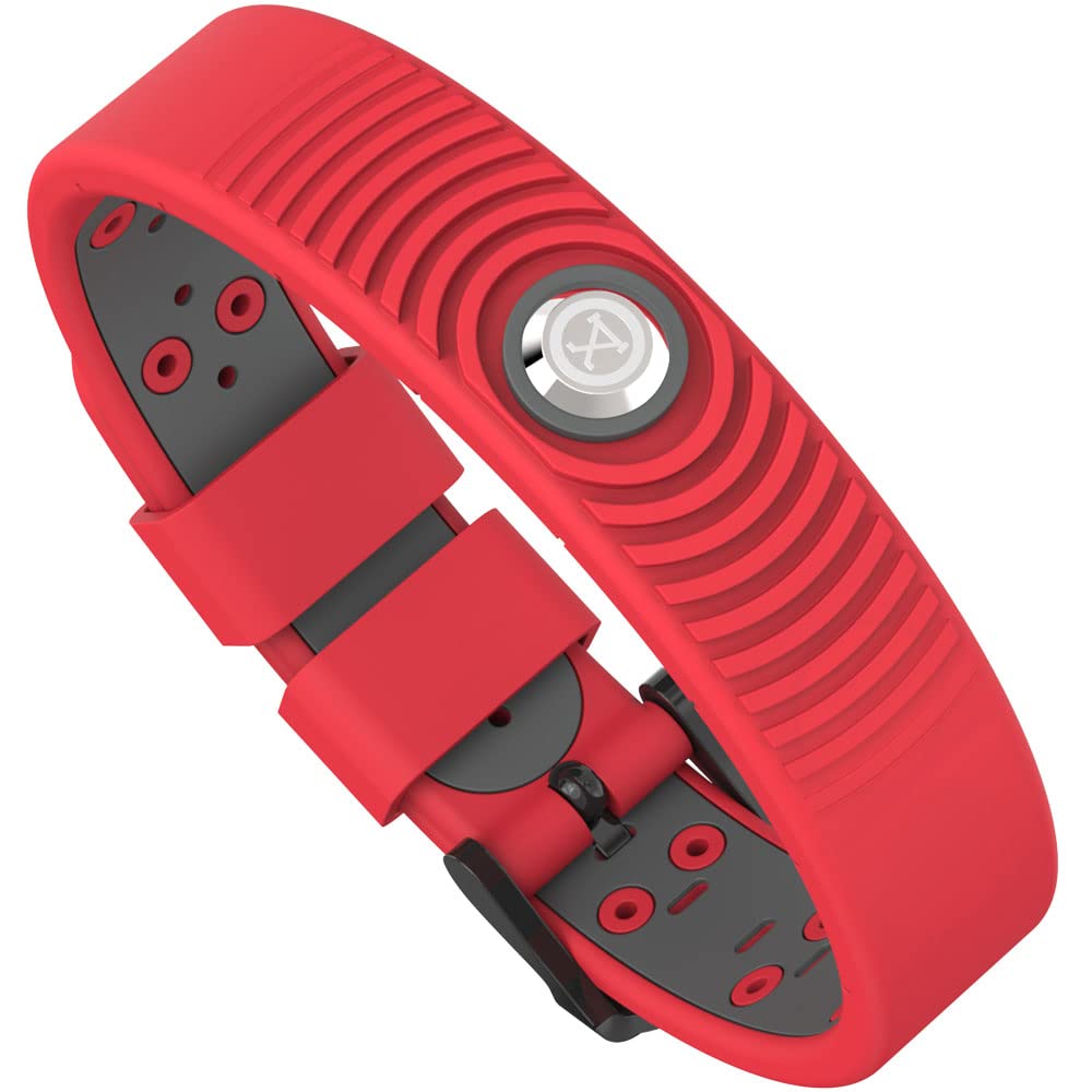 PROEXL 18 MAX Sports Magnetic Bracelet - Waterproof - Breathable Strap - Super Strength - Red Gray