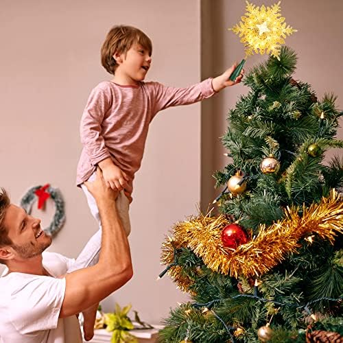 Brizled Lighted Tree Topper with Light, 9.25?€??€? Snowflake Christmas Tree Top