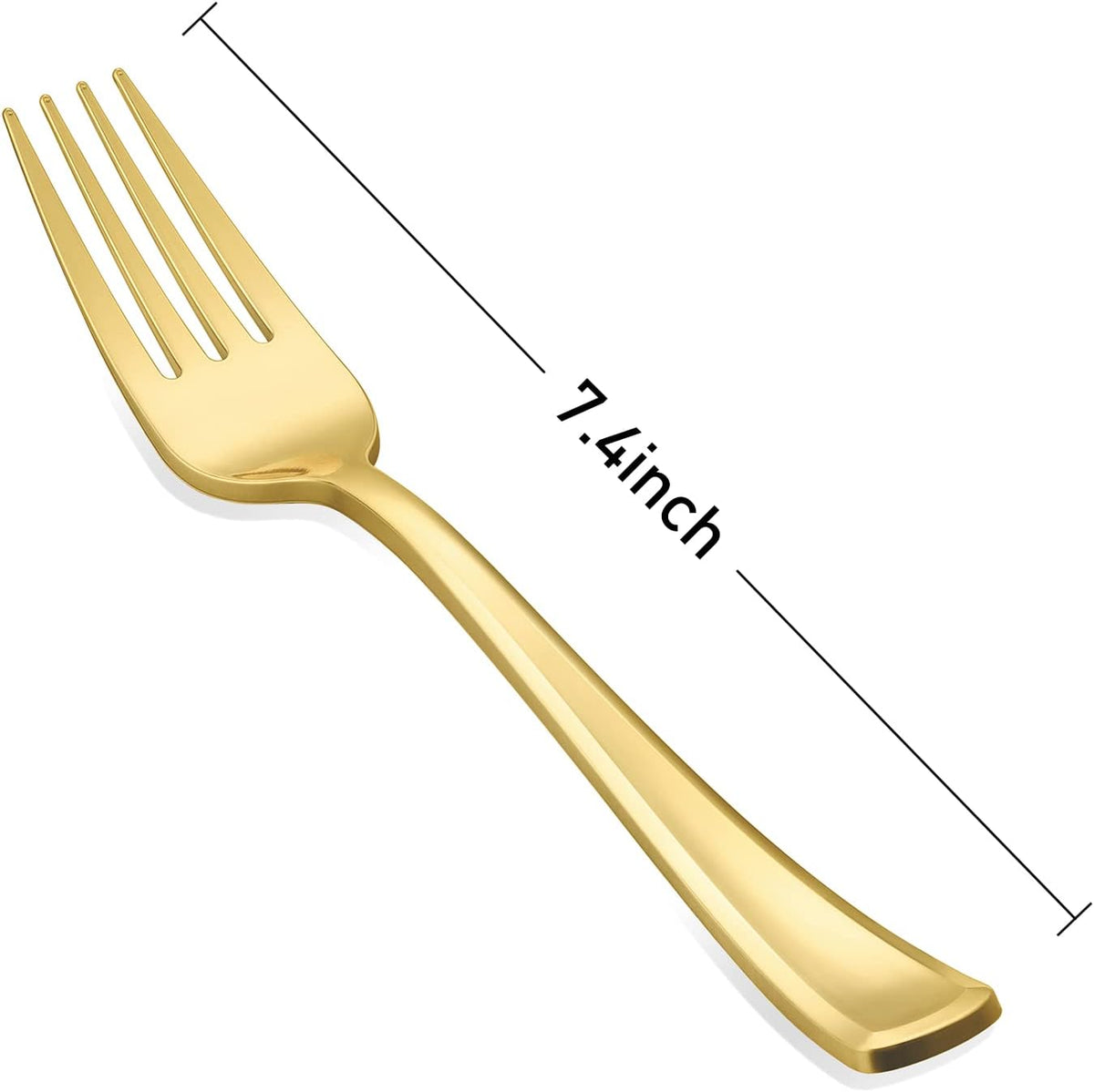 N9R 30PCS Gold Plastic Forks Disposable, Solid, Durable and Heavy Duty Plastic Forks Only, Gold Forks Disposable for Parties, Weddings and other Formal Events