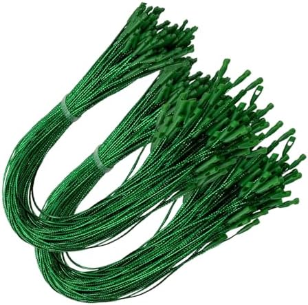 Christmas Ornament Hangers String 200Pcs Ribbon Ornament Hook Rope Pre Cut String with Clip Locking for Hanging Decors Pre Cut Holiday Cord