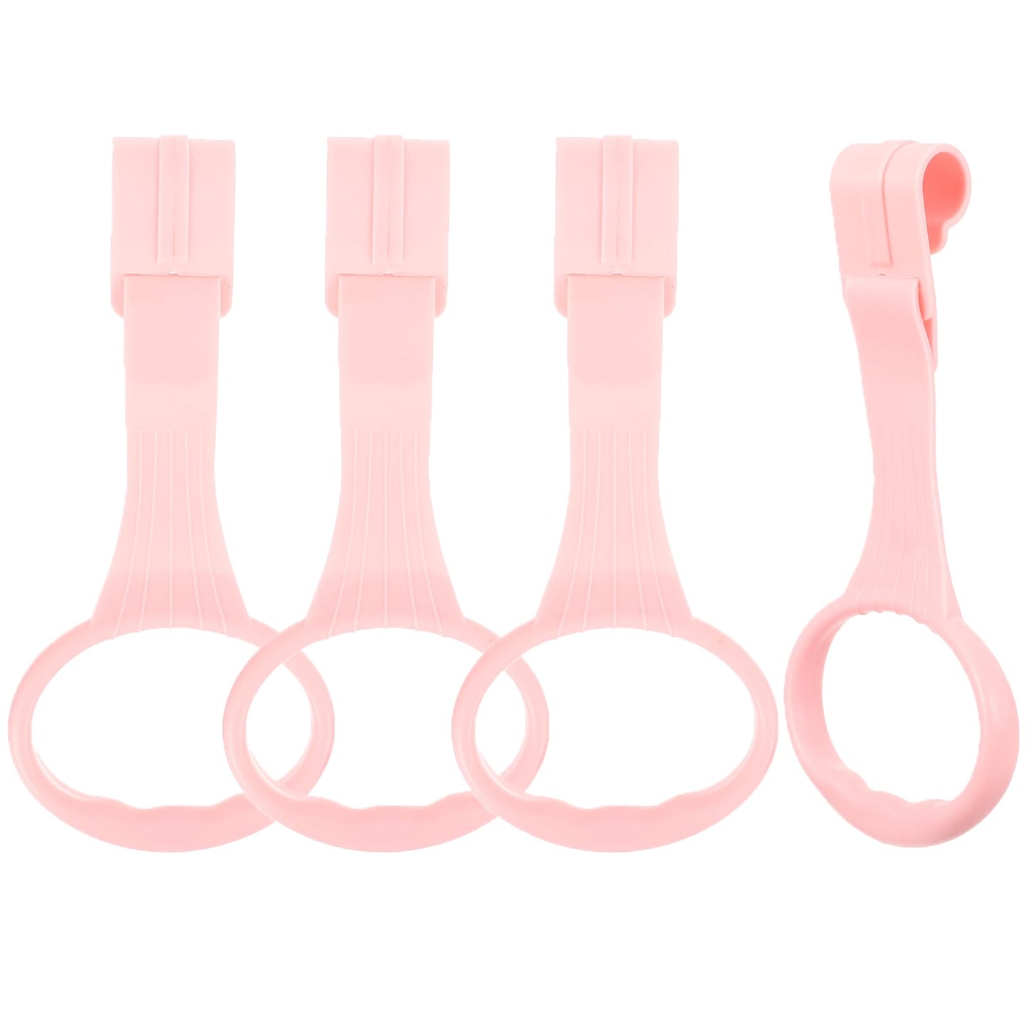 Awleynz 4Pcs Baby Playpen Pull up Rings, Pull up Rings for Play Pen, Playpen Accessories for Help Stand Up Walking Training Tool Newborn (Pink)