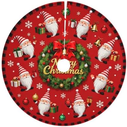 Xmas Gnomes Box Christmas Tree Skirts 48", Xmas Tree Cloth Mats Trees Skirts for Decor Gift, Home Decoration