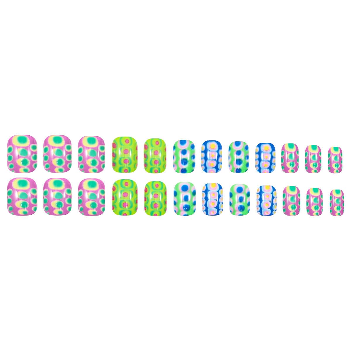 plalely Square Press on Nails Short Gradient Fake NailSnakeskin Style Acrylic Nail Press ons Stick on Nails for Women 24pcs