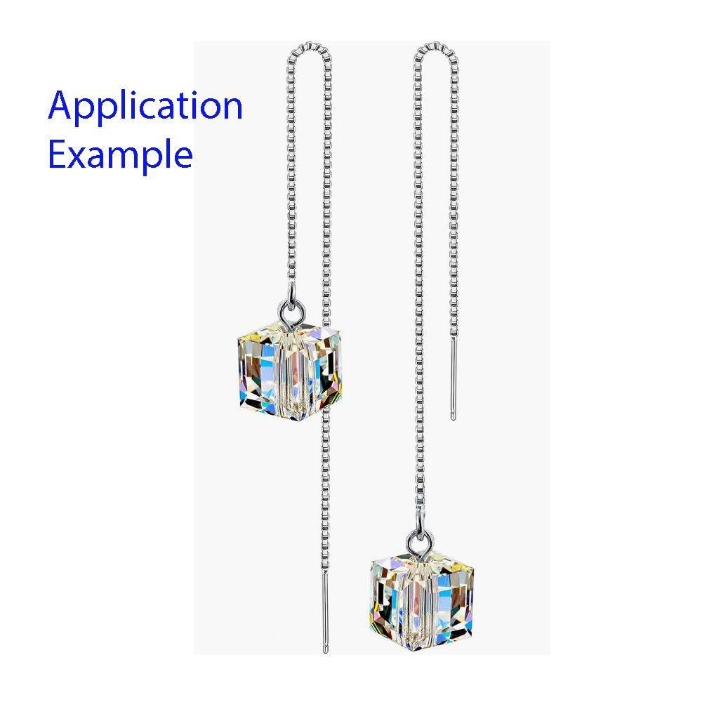 30pcs Adabele 316 Grade Surgical Stainless Steel Hypoallergenic 3 Inch Threader Earring Findings Pull Through Chain Drop Tassel Open Ring for DIY Earrings Jewelry Making SEF11-3